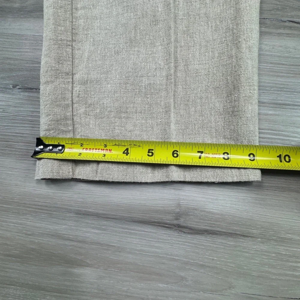 Dockers Premium D3 Classic Fit Linen Cotton Pleated Pants Mens 38x30 Beige Khaki